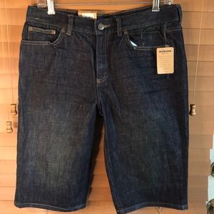Lauren Jean Co Modern Dark Wash Bermuda Shorts size 8 NWT